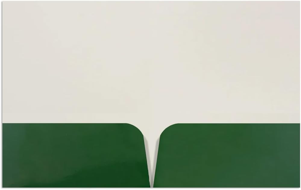 JAM PAPER Custom Printed Semi-Gloss Folders with Round Corner Pockets - Personalized Logo & Text - 12pt C1S - Green - 250/Pack