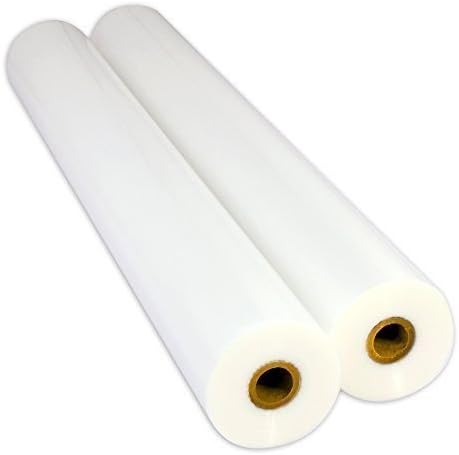 USI WrapSure Standard Thermal Roll Laminating Film, 1 Inch Core, 3 Mil, 25 Inches x 250 Feet, Clear, Gloss Finish, 2-Pack