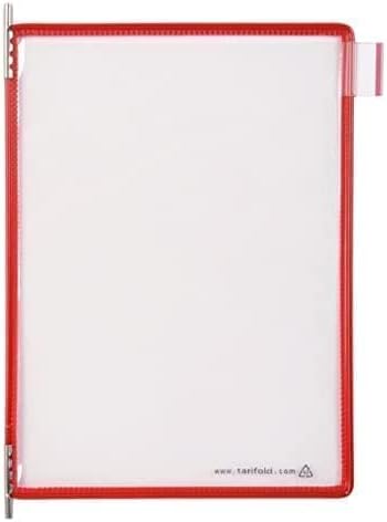 Tarifold Wall Mount Reference System, 10 Pockets, Mexico Colors | 10 double-sided PVC pockets hold 20 letter-size sheets, Mexico color frames, sturdy wall-mount bracket, easy to install