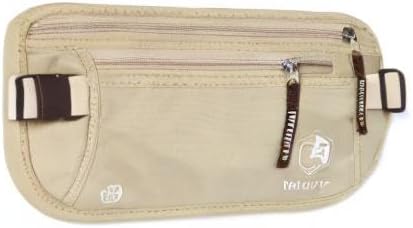 VENTURE 4TH Travel Money Belt, RFID Blocking Passport Holder - Beige