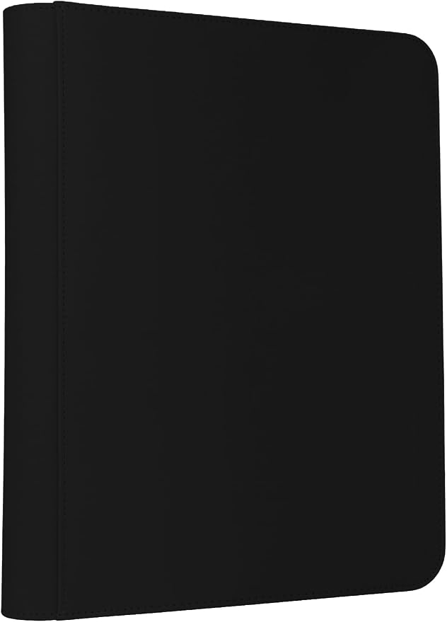 Trading Card Binder 4 Pocket, 240 Pockets Ringless PU Cover Card Collection Binder, Double Sided Card Binder Collector Album, Card Folder for MTG, TCG, Sports Cards, Game Card (Black, 4Pockets)