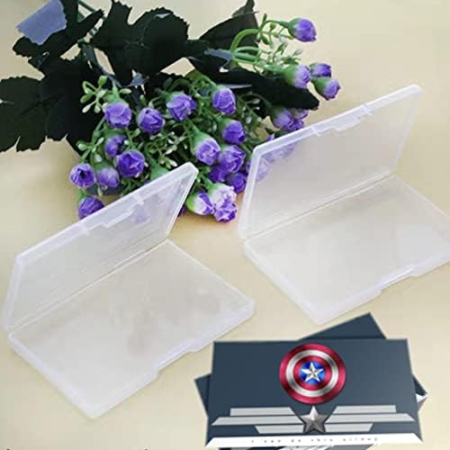 8 Pack Business Card Case,Credit Cards Case,plastic Business Card Holder,plastic Business Card Container with Hinged Lid for Card,Accessories,Crafts,Learning Supplies,Screws,Drills