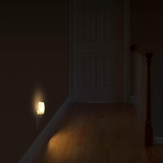 Emotionlite Plug in Night Light, Warm White LED Nightlight, Dusk to Dawn Sensor, Kids, Nursery, Bedroom, Bathroom,Hallway, Stairs, Kitchen, 6 Pack