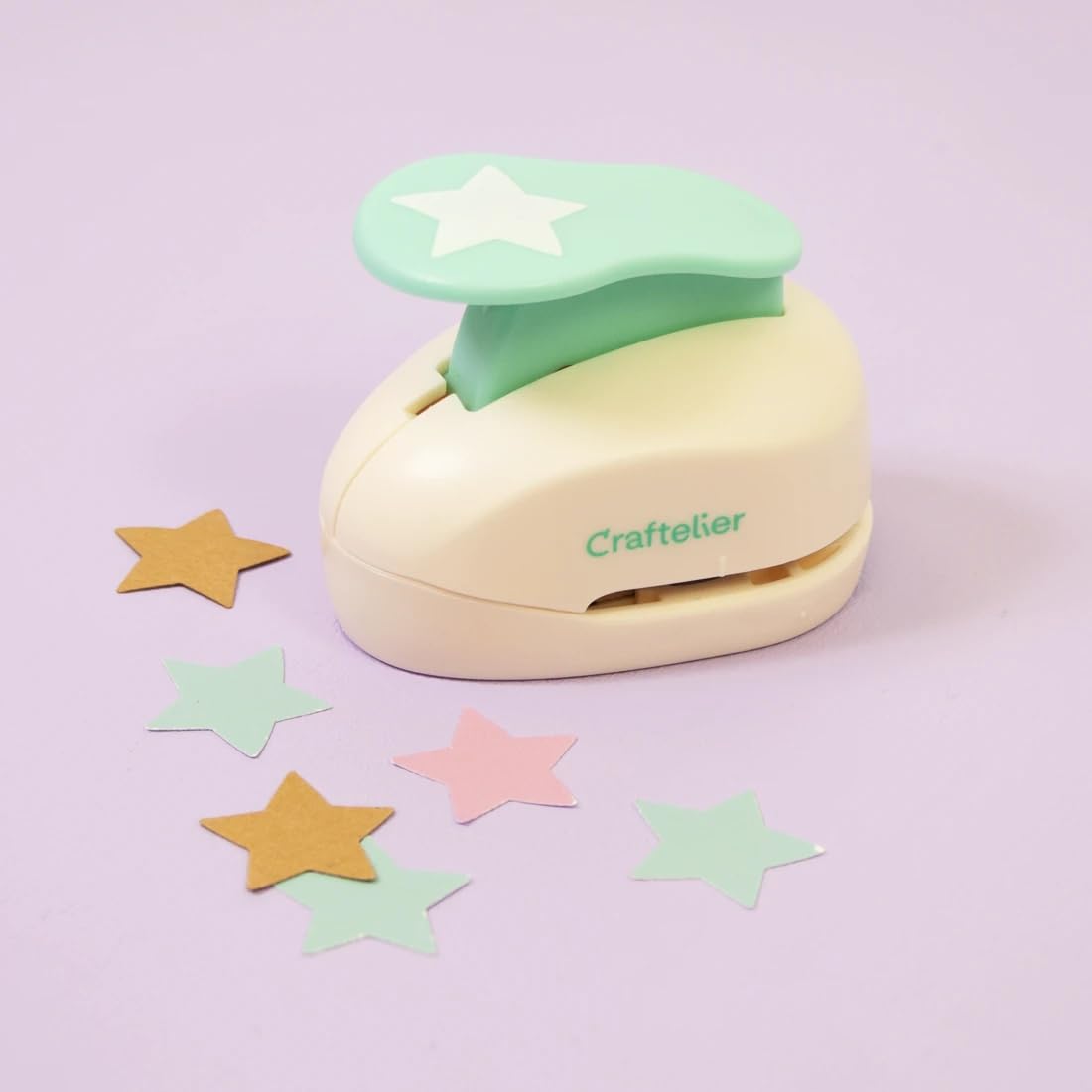 Craftelier - 1 Inch Star Hole Punch with Lever Press โ Star Hole Puncher for Paper Crafts | Punch for Scrapbooking, DIY Cards & Journals | Hole Punch Shapes for Paper & Cardstock.