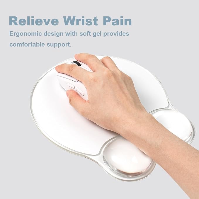 Gel Keyboard and Mouse Wrist Rest Set - Ergonomic Gel Mouse Pad with Wrist Support for Typing Pain Relief/Office/Computer/Laptop/Gaming