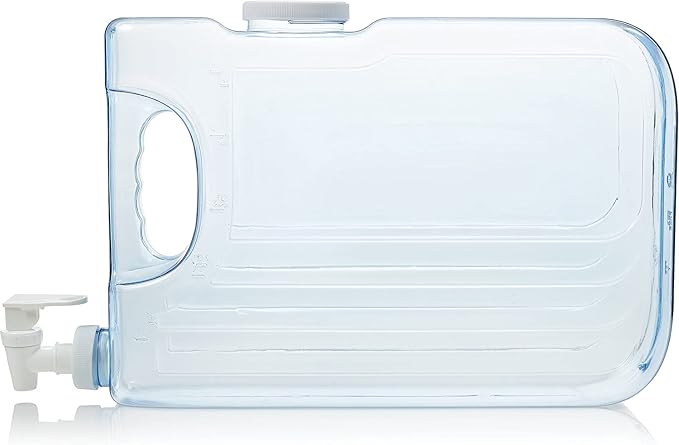 Arrow Oasis Drink Dispenser for Fridge, 1.25 Gallon - Plastic Beverage Dispenser with Spigot - Clear Space-Saving Design with Handle - Ideal for Water, Juice & Iced Tea - BPA Free - Made in USA