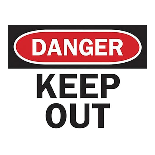Tarifold P1949KP Safety Sign Inserts, "Danger Keep Out" (Pack of 6)