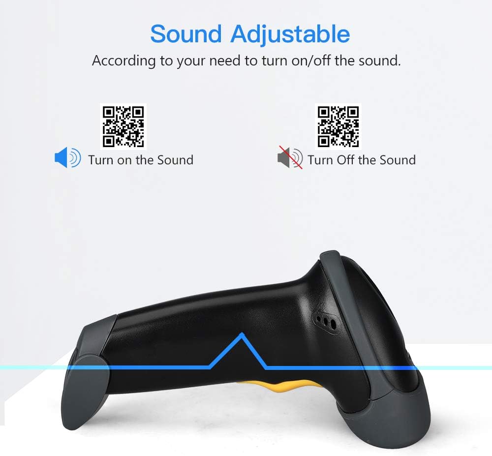 Eyoyo EYH2 Handheld USB 2D Barcode Scanner, Wired Automatic QR Code Scanner PDF417 Data Matrix Bar Code Reader with Long USB Cable for POS Mobile Payment, Convenience Store, Supermarket, Warehouse