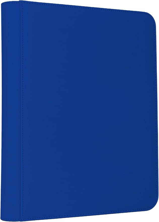 Trading Card Binder 4 Pocket, 240 Pockets Ringless PU Cover Card Collection Binder, Double Sided Card Binder Collector Album, Card Folder for MTG, TCG, Sports Cards, Game Card (Blue, 4Pockets)