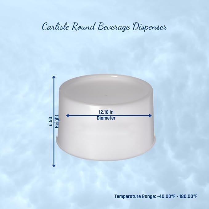 Carlisle FoodService Products Round Beverage Dispenser Base Drink Base, Catering Base for Catering, Plastic, 12.18 Diameter, White