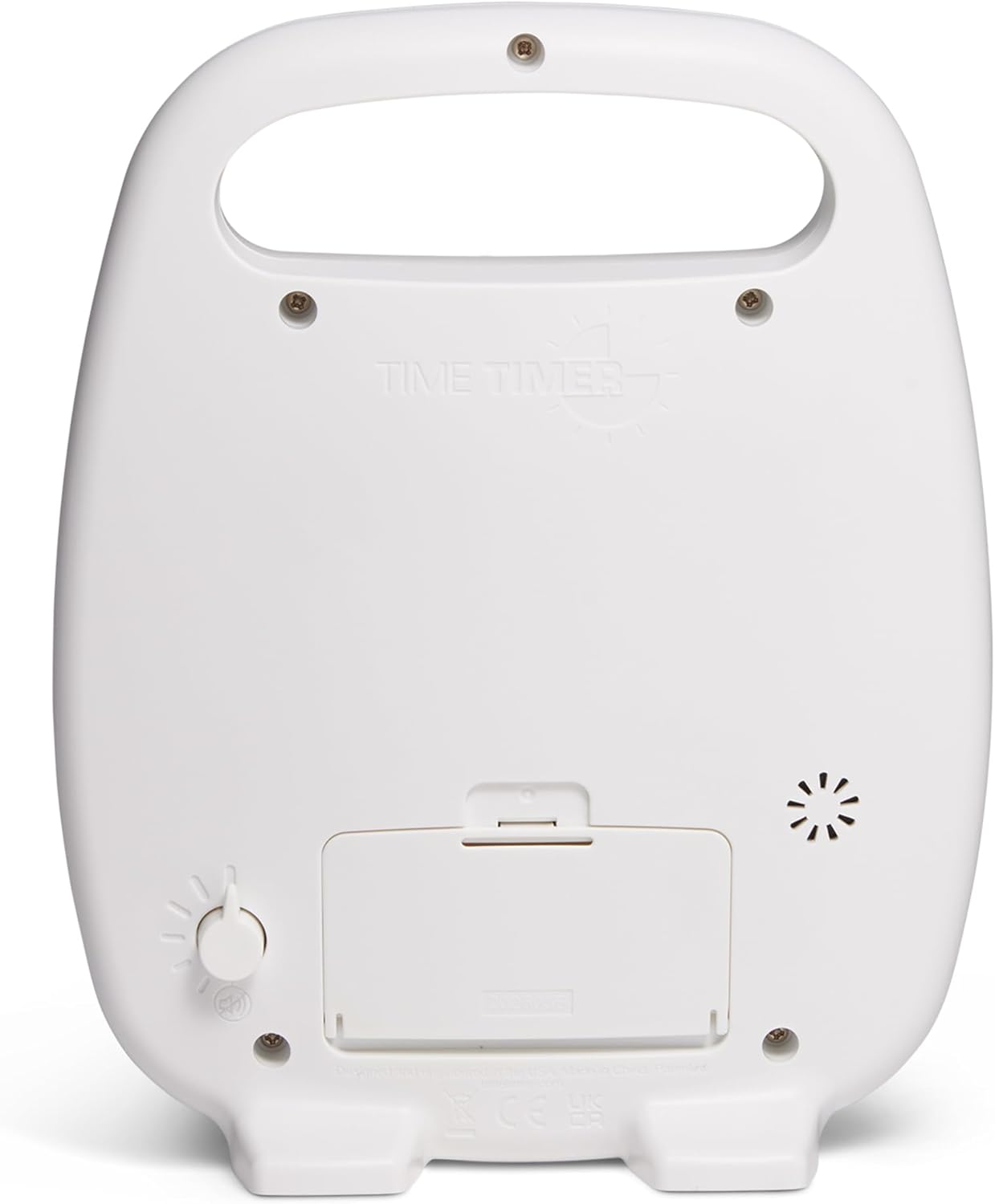 Time Timer PLUS 60 Minute Desk Visual Timer — Countdown Timer with Portable Handle for Classroom, Office, Homeschooling, Study Tool with Silent Operation (White)