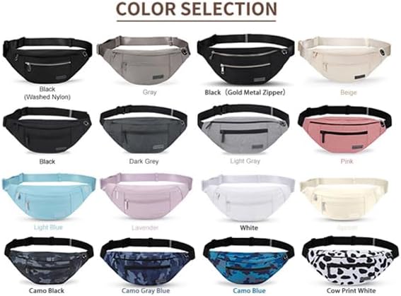 Large Crossbody Fanny Pack for Women Men Shoulder Sling Bag Fit All Phones | 4-Zipper Pockets,Key Chain,Hands-Free,Ideal for Sports Festival Workout Traveling Running Casual