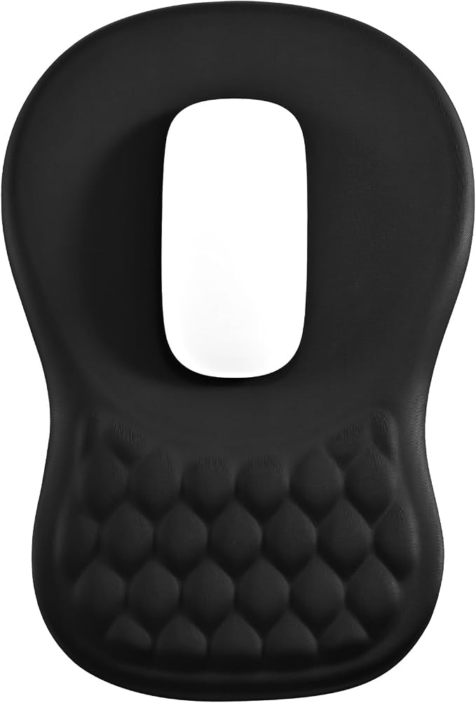 EooCoo Massage Ergonomic Mouse Pad with Dual-Slope Design Wrist Rest | Carpal Tunnel Relief, Memory Foam Wrist Rest, Non-Slip PU Base, Office Desk Accessories