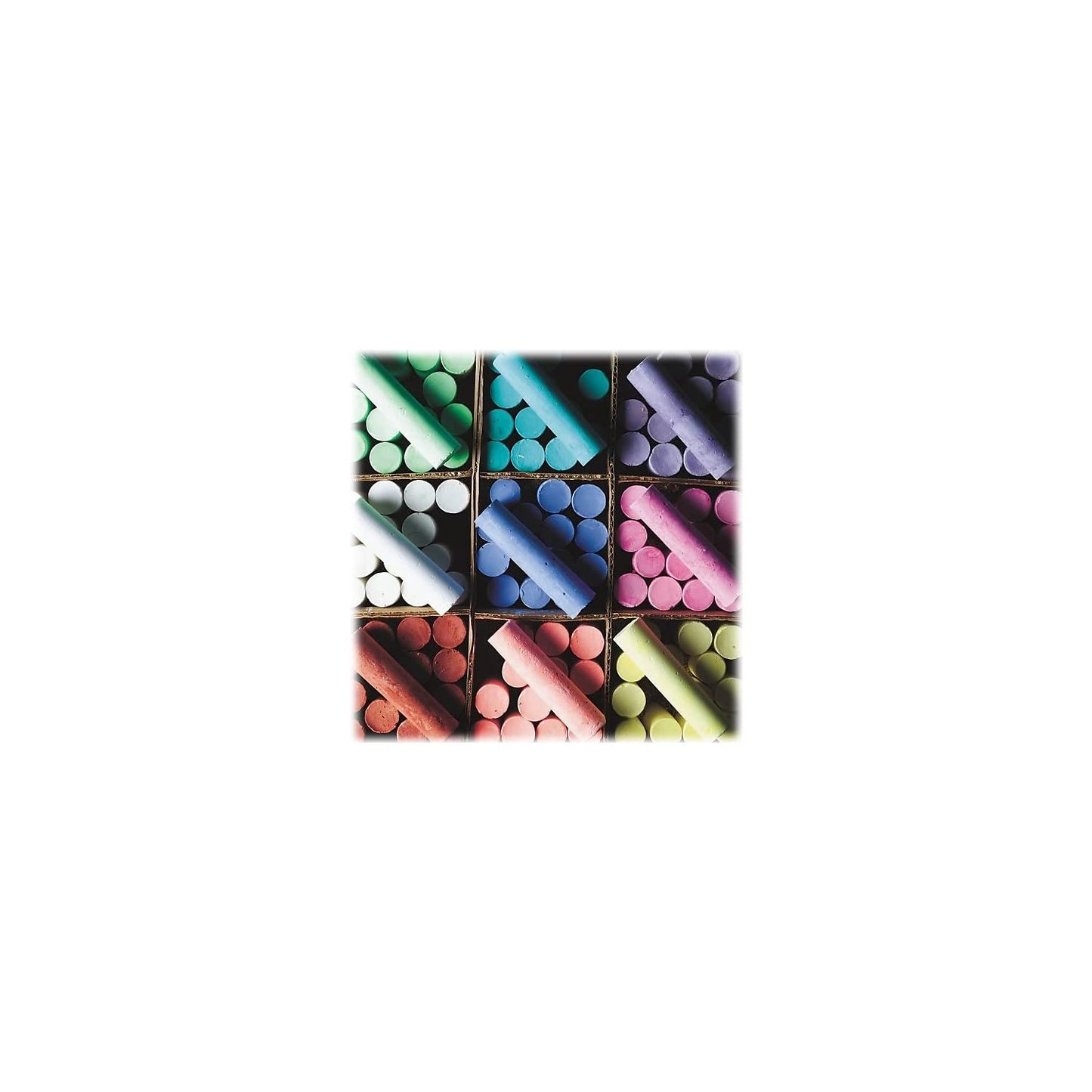 S&S Worldwide Giant Box of Jumbo Sidewalk Chalk, 126 Pieces, 9 Colors - Bulk Set Color Splash Outdoor Colored Chalk for Kids and Toddlers Ages 3+, Non-Toxic