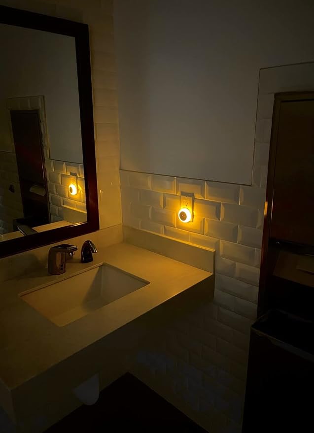 2-Pack Automatic Adults & Kids Night Lights Plug into Wall I Cozy Home Decor Led Wall Lights Bedroom Ambient Lighting I Dusk to Dawn Sensor Bathroom Night Light Kids Bathroom Lights, Bedroom Lights