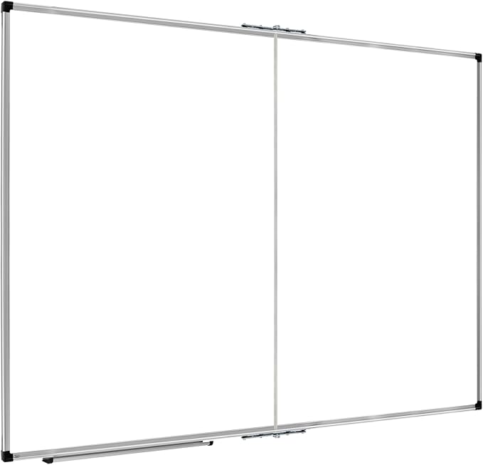XBoard Magnetic Whiteboard 60 x 48 Inch, Dry Erase Board for Wall with Silver Aluminum Frame Foldable Presentation Board