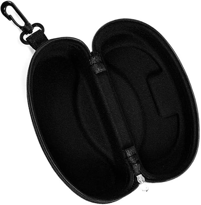 Yamrots 2 Pcs Zipper Hard Sunglasses Cases Portable Travel Eyeglasses Cases with Plastic Hook