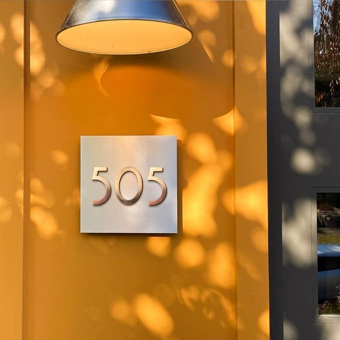 20 Pack Mailbox Numbers 0-9, 2 Inch High, House Numbers Door Address Appeal Stickers for Apartment, House, Room, Office, Cars, Trucks, Plating Process Number Sign Bronze
