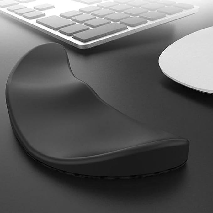 Ergonomic Mouse Wrist Rest Support, Sliding Wrist Pad that Moves with Mouse for Office Work, Gaming, Coding, Relief Sliding Gliding Wrist Pad (Black)