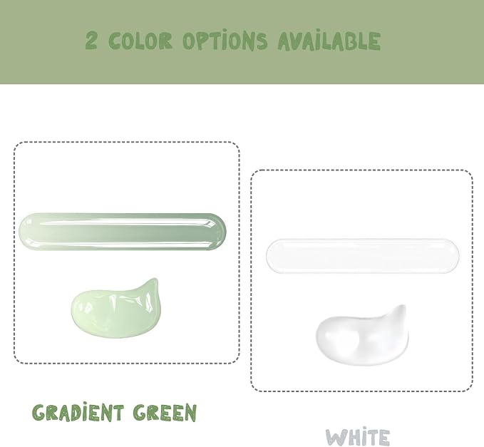 Gel Wrist Rest for Keyboard,Office & Gaming,Green Silicone 2-Piece Set | Clear green silicone gel, office/gaming,60%/68%/75% keyboards,mouse rest,cooling,non-slip, easy cleanErgonomically designed