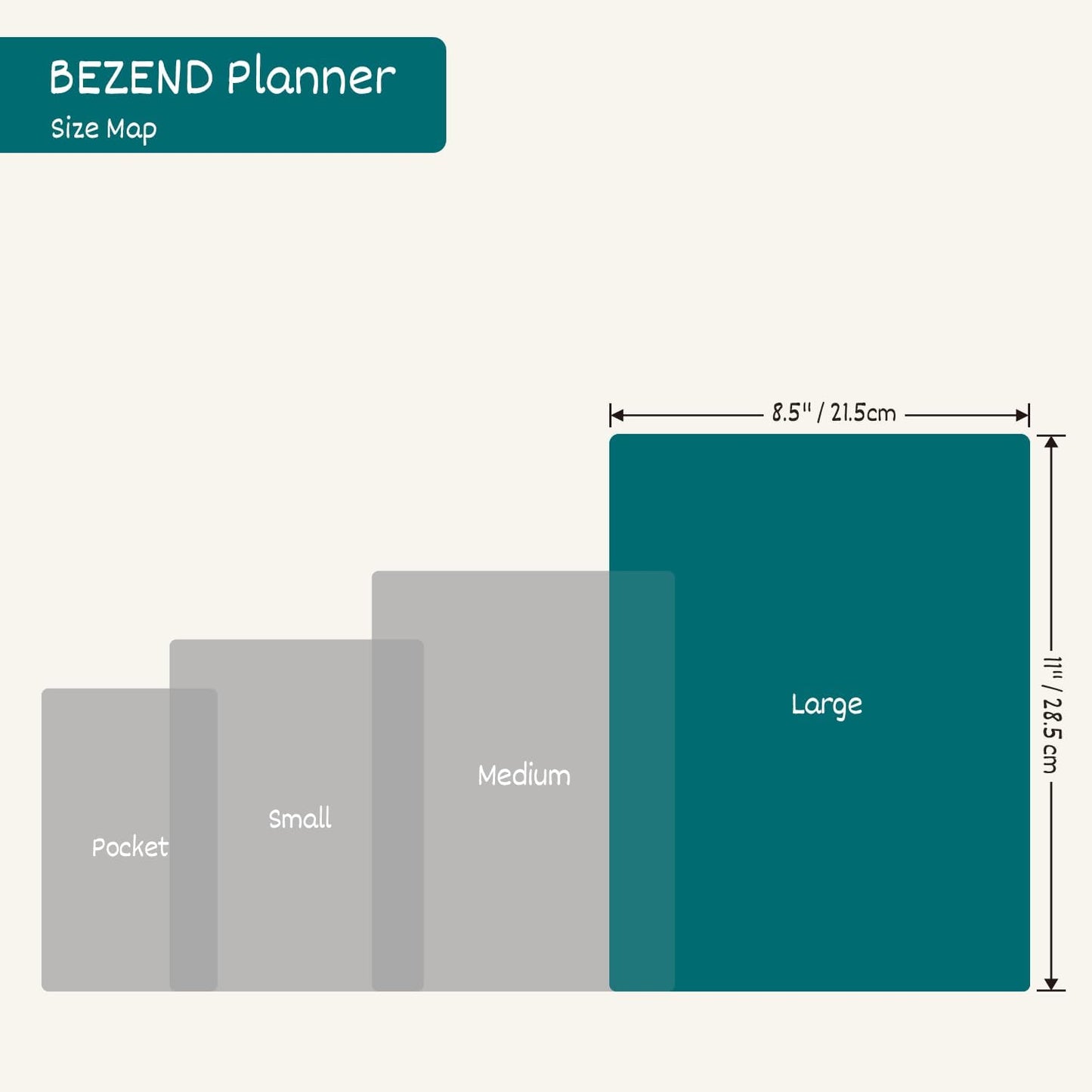 BEZEND Weekly Planner 2025-2026 with 2 Columns, 8.5" x 11" Academic Calendar 18 Months (Jul 25-Dec 26) Life Work Appointment Book with Monthly Tab, PU Leather Hardcover - Prussian Blue