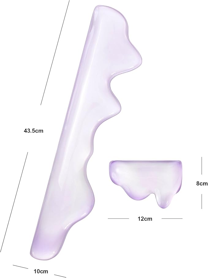 Clear Gel Wrist Rest for Keyboard and Mouse, Wrist Rest Set, Cute Ergonomic Silicone Wrist Rest for Keyboard 60%/68%/75% (Purple)