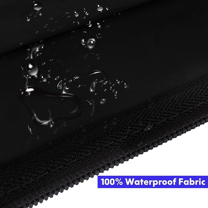 ZKOO 24 x 36 Inch Art Portfolio Bag, Large Size Art Case Light Weight Waterproof Poster Board Storage Bag, Studio Portfolio Tote for Artwork, Poster, Sketch Drawing, Canvas (Black, 2 Pack)