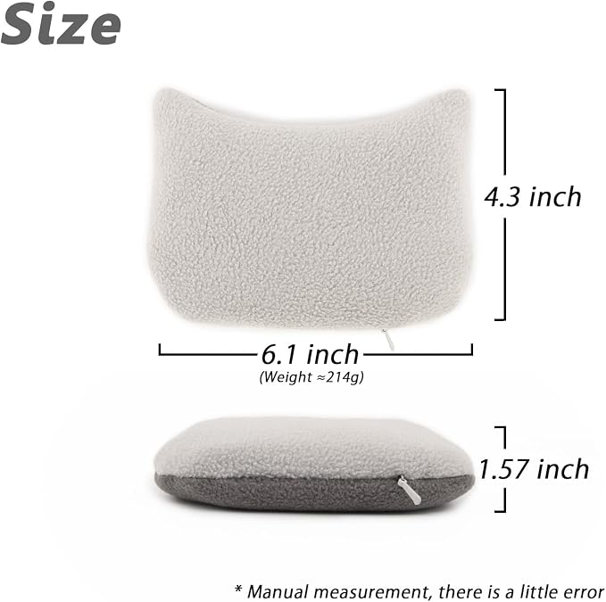 Large Mouse Wrist Rest Bean Bag, Ergonomic Mouse Support Pad Filled Ergo Beads for Computer, Laptop, PC Gaming (Gray)