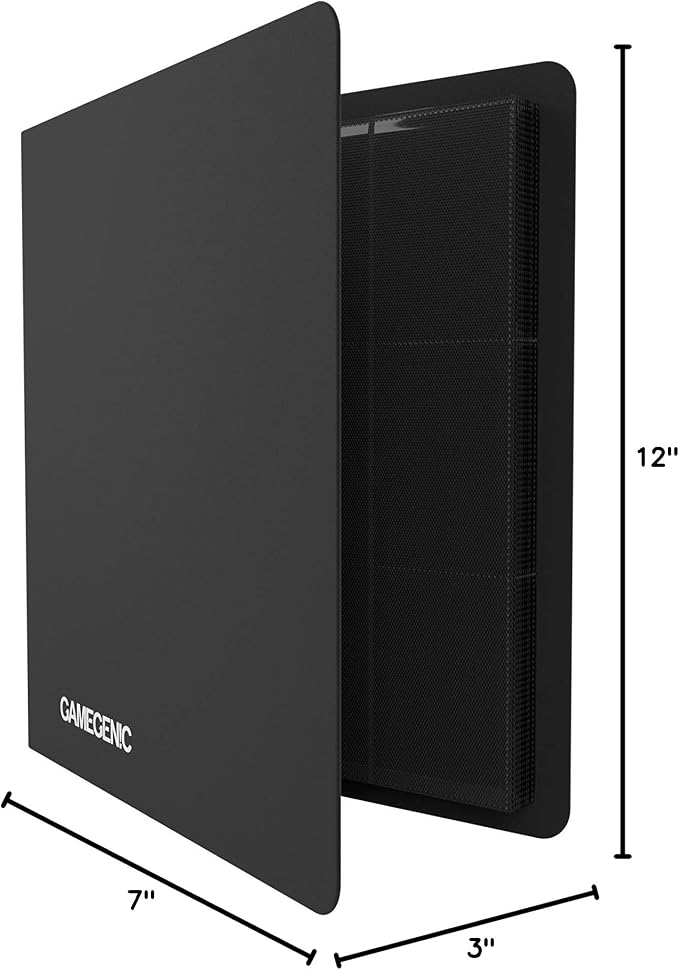 Gamegenic Casual Album 24-Pocket, Black, 480 Card Capacity, Polypropylene Material