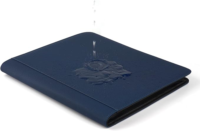 Toploader Binder, Holds 324 Toploaders, 9 Pocket Top Loader Binders with Sleeves for 3 x 4'' Toploaders, Double-Sided Pocket Top Loader Storage Binder, Trading Card Binder - Diamond Blue