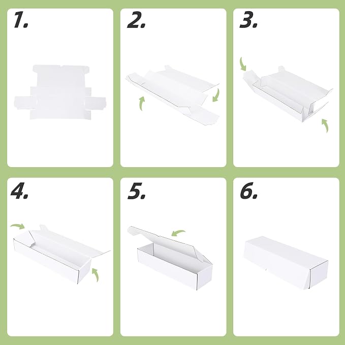 PHAREGE 10 Pack Trading Card Storage Boxes All White for 4000 PC 35pt Cards | 40 Dividers, Sport Card Storage, Card Shipping, Flat Bottom, Shape Well, Easy Fold, Easy Open, DIY Cardboard, Self-locking