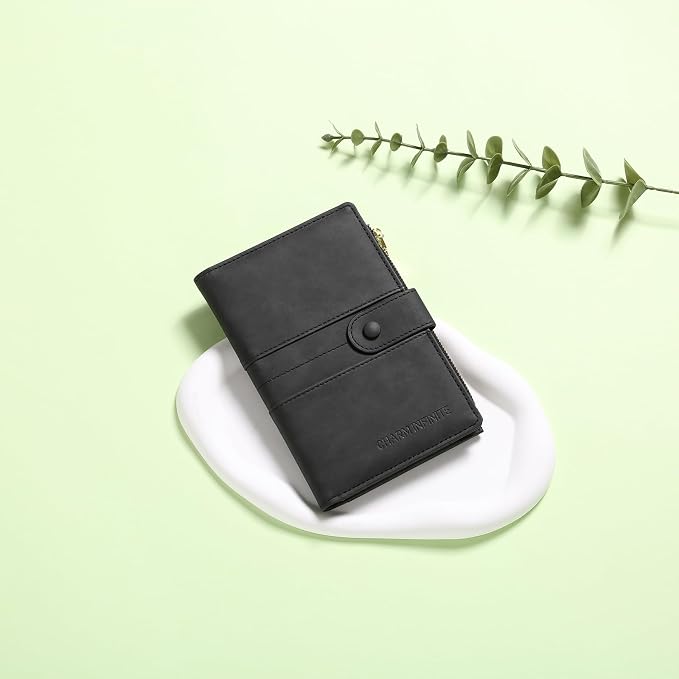RFID Blocking Leather Passport Wallet Cover Case with Pen and Card Slots Travel Wallet for Women/Men Travel Must Haves Accessories