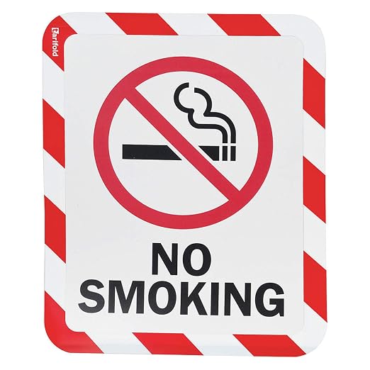 Sign Holder, Magnetic, No Smoking, PK2