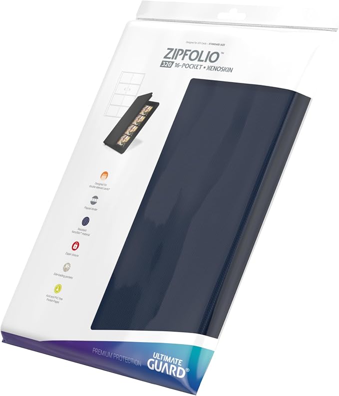 Ultimate Guard Zipfolio 320 – 16 Pocket Xenoskin Blue