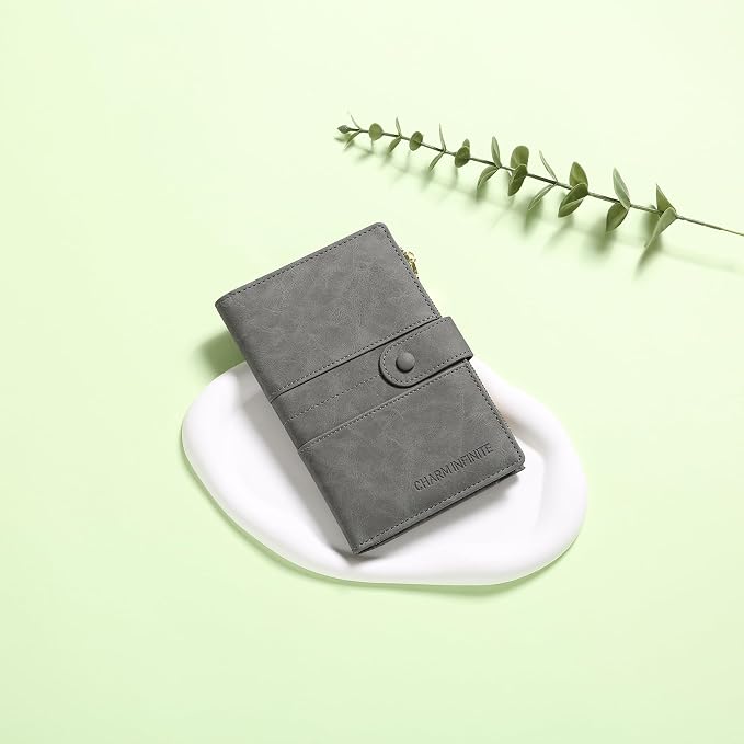 RFID Blocking Leather Passport Wallet Cover Case with Pen and Card Slots Travel Wallet for Women/Men Travel Must Haves Accessories