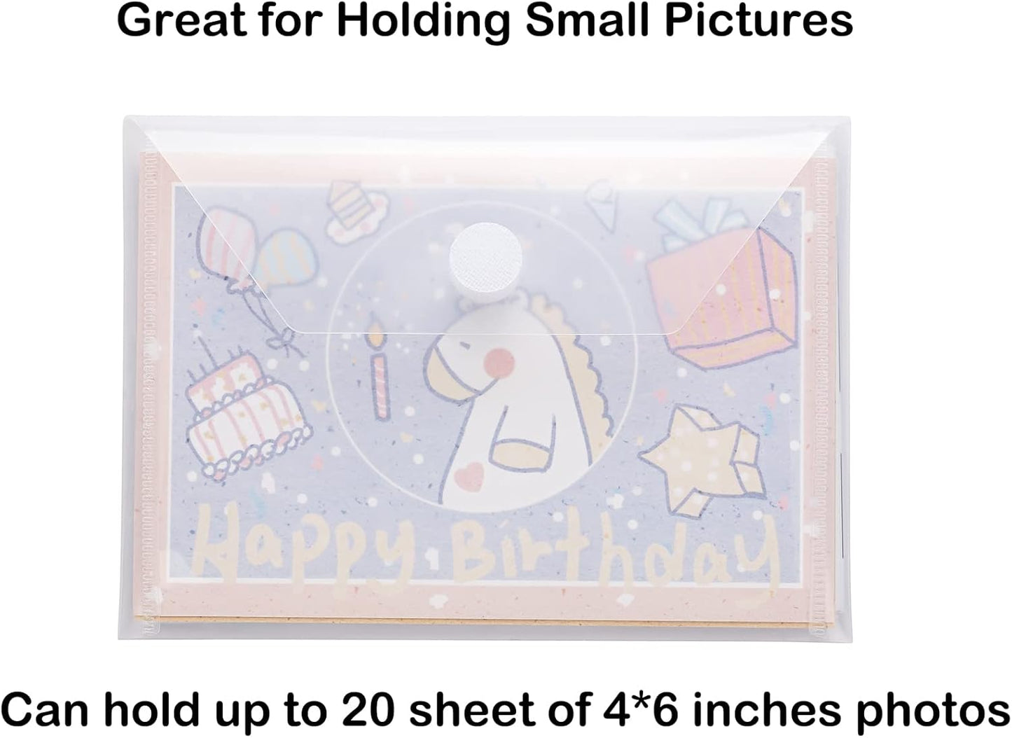 4x6 Plastic Envelopes Hook Loop Closure Coupon Receipt Storage Holder 10 Pack (10 Pack)