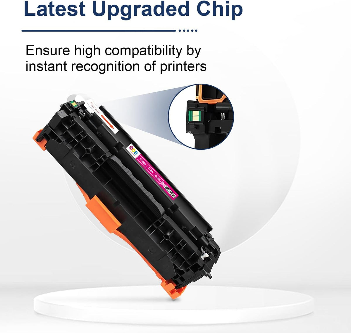 312A Remanufactured Toner Cartridges 4 Pack (with Chip) Replacement for 312A Toner Cartridge Color Laser Pro MFP M476 Series M476dn M476dw M476nw Printer (Black, Cyan, Magenta, Yellow)
