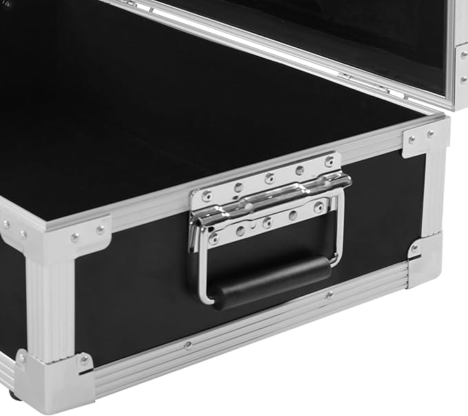 Document Organizer with Lock Fireproof Safe Box with Bilateral Code Lock Chest Safe with Carrying Handle to Secure Money Jewelry Documents (Black)