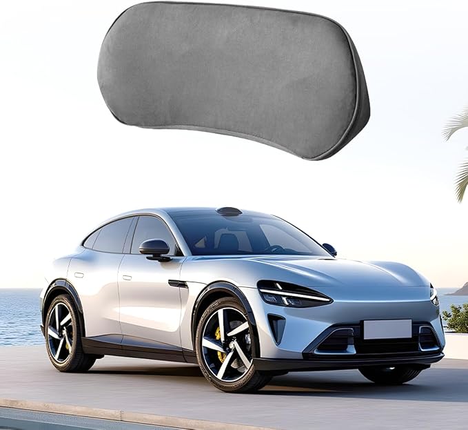 Zpana Car Lumbar Support Pillow, Memory Foam Back Cushion, Dark Gray | Memory Foam Lumbar Support Pillow, Lower Back Pain Relief & Sciatica, Comfortable Driver Seat Pad, Universal Seat Cushion