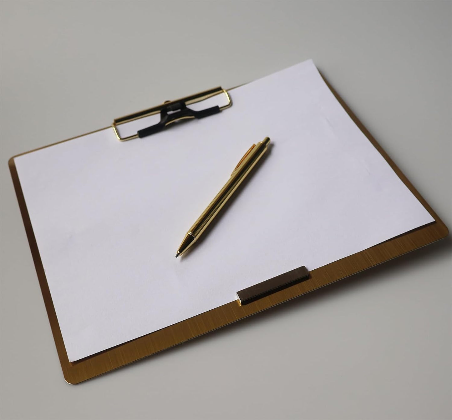 Stainless Steel Magnetic Clipboard with Pen - Multiple Sizes, Magnetic Design, Essential for Office and Home (4.3 x 6.5 Inches)