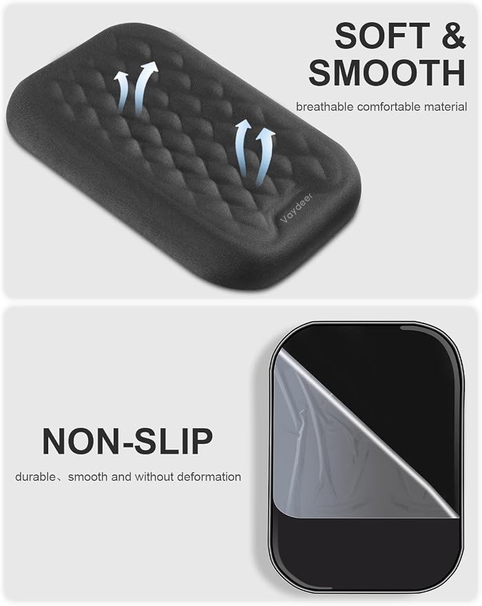 Vaydeer Ergonomic Wrist Rest Pad, 2 Pcs Armrest Pad Elbow Rest Padded, Relieve Elbow Pain Computer Arm Rest Wrist Support Cushion Mouse Pad for Desk Office Gaming