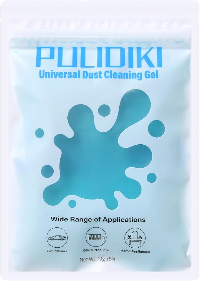 PULIDIKI Car Cleaning Gel Clean Putty, Universal Car Interior Cleaner Slime | Perfect Cleaning Kit Supplies, Auto Detailing Tools Accessories, Dust Remover Gifts for Men Women Blue (70g)
