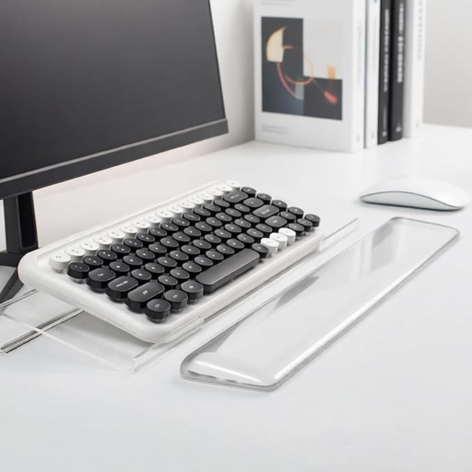 Keyboard Wrist Rest,Gel Wrist Rest for Keyboard-Tinted Clear Wrist Rest | Jelly Clear Gel Wrist Pad for Easy Typing, Anti-Slip Comfort Keyboard Wrist Pad for Desktop Relieve Pain