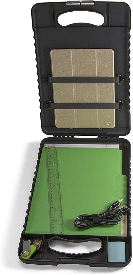 Officemate® OIC Tablet Clipboard Case, 16 1/10" H x 10 1/5" W x 1 3/10" D, Charcoal (Pack of 12)