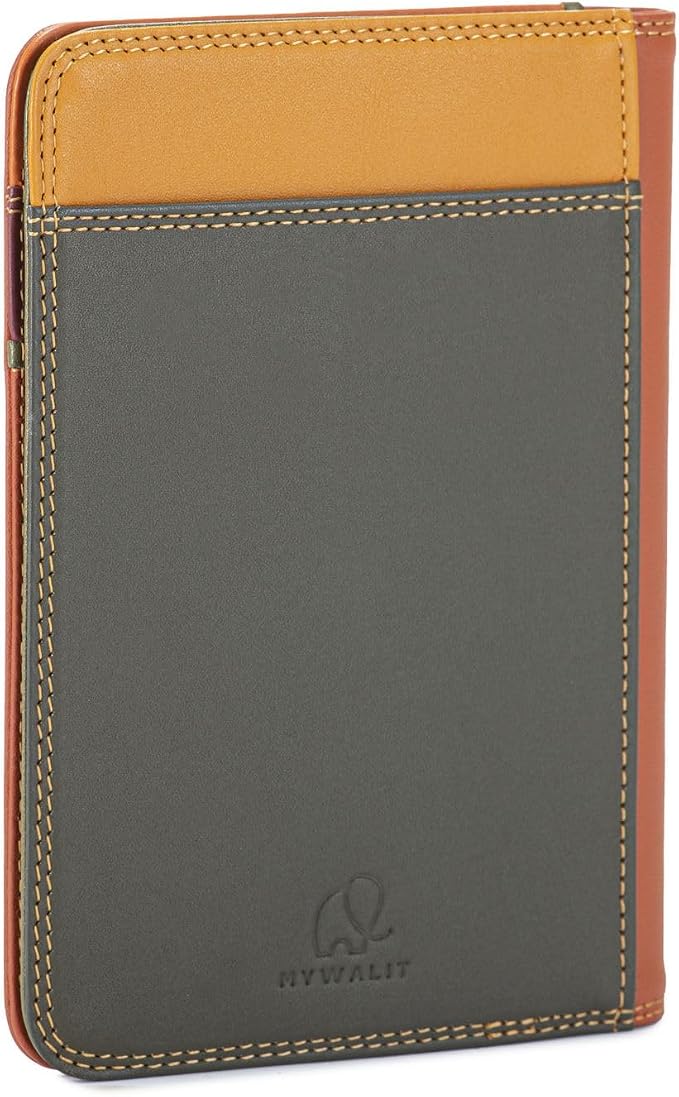 mywalit Leather Travel Passport Cover | Lucca | 3 Cards, Notes And Transparent Passport Section