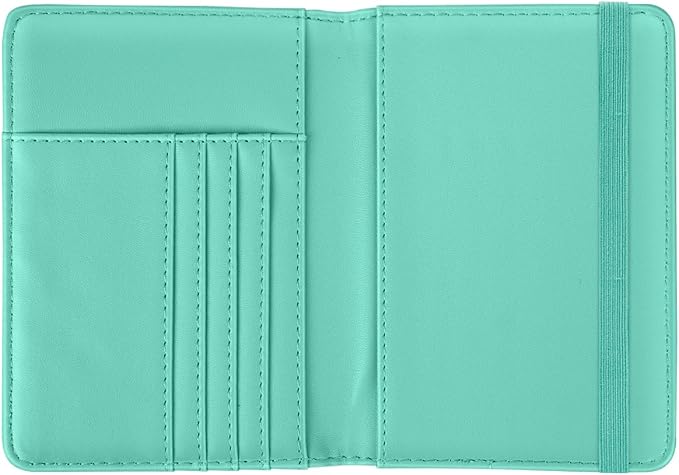 Coco Rossi Passport Holder for Travel Women Slim RFID Passport Cover Wallet | Travel Essentials, Passport Book Holders, Passport Wallet Cover Case, PU Leather, Cute, Thin, Spliced Design, Green Daisy