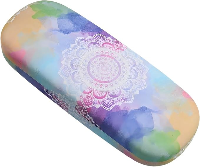 PERFECTSIGHT Hard Shell Eyeglasses Case, PU Leather Protective Glasses Case, Cute Eyeglass Case for Women Men Girls