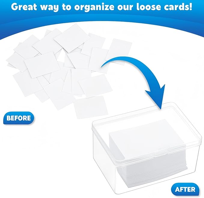 Vicenpal Playing Card Boxes Snaps Closed Clear Plastic Cases Poker Gaming Playing Cards Trading Card Storage Boxes Compatible with MTG TCG 100 Game Cases 4.3 x 2.95 x 2.2 Inches(8 Pcs)