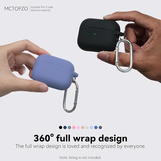 for AirPods Pro 3 Case 2025,Come with Cleaner Kit,Lavender | Silicone Protective Cover for Airpod Pro 3rd Generation Case with Keychain,for Women Men,One-Piece Design,Shockproof