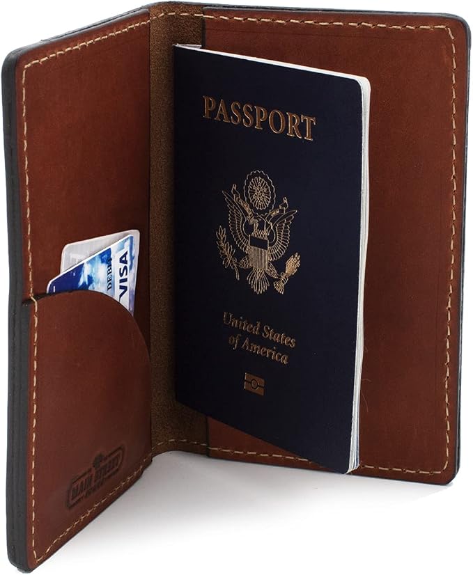 Leather Passport Holder for Men | Made in USA | 3.5" x 5.5" Field Notes Cover | Rio Latigo